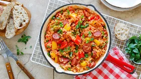 Простые рецепты с рисом и колбасой