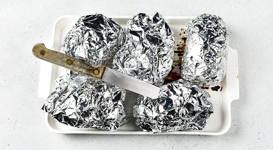 Картошка в беконе в фольге в духовке