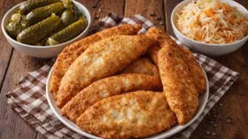 Постные чебуреки с картошкой и грибами