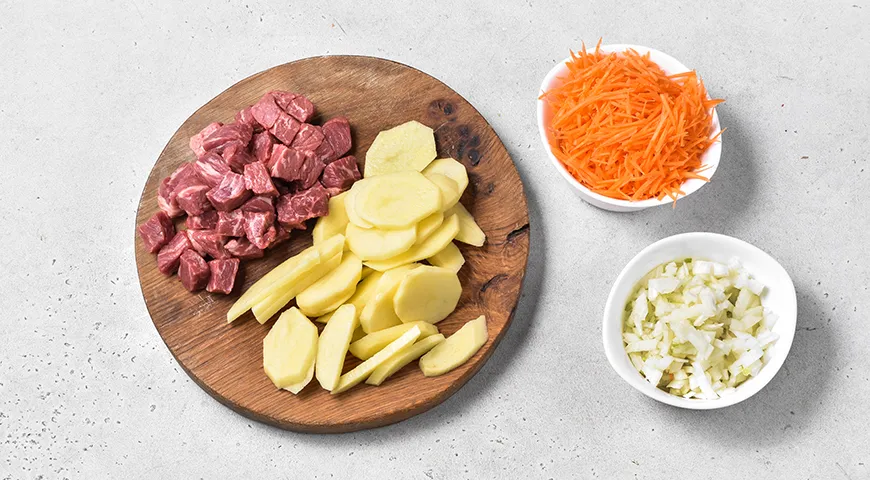 Штрудли (нудли) с мясом и картофелем