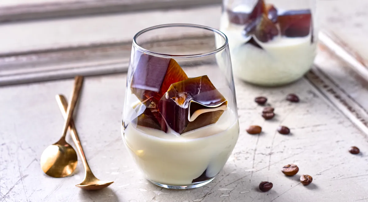 Рецепт кофейного желе со сливками 10%