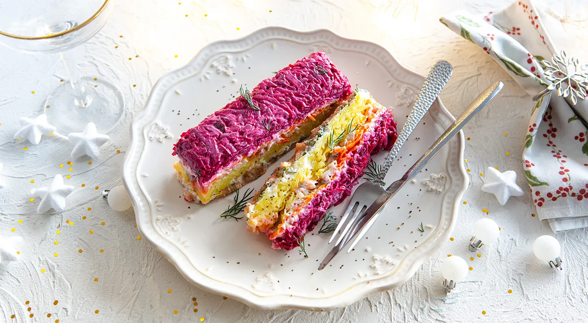 Рецепт селедки под шубой с икрой минтая