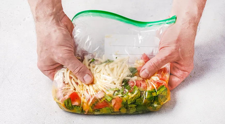 Омлет в пакете