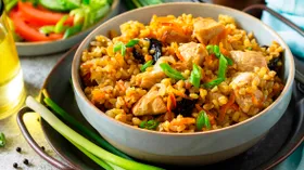 Булгур с курицей в мультиварке