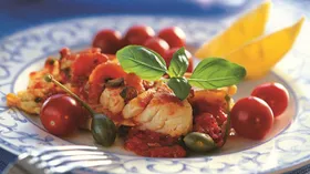 Карри из трески и помидоров