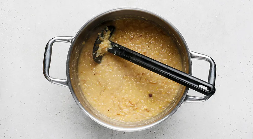 Гороховое пюре с беконом и луком