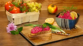 Паштет из горбуши с сыром и овощами