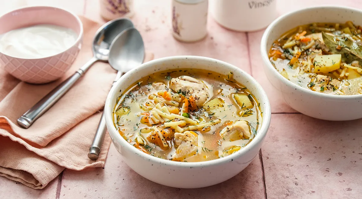 Рецепт куриного супа с вермишелью в мультиварке