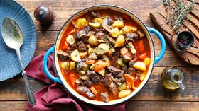 Рецепты с мукой пшеничной, мясом и баклажаном