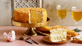 Торт наполеон с фруктами