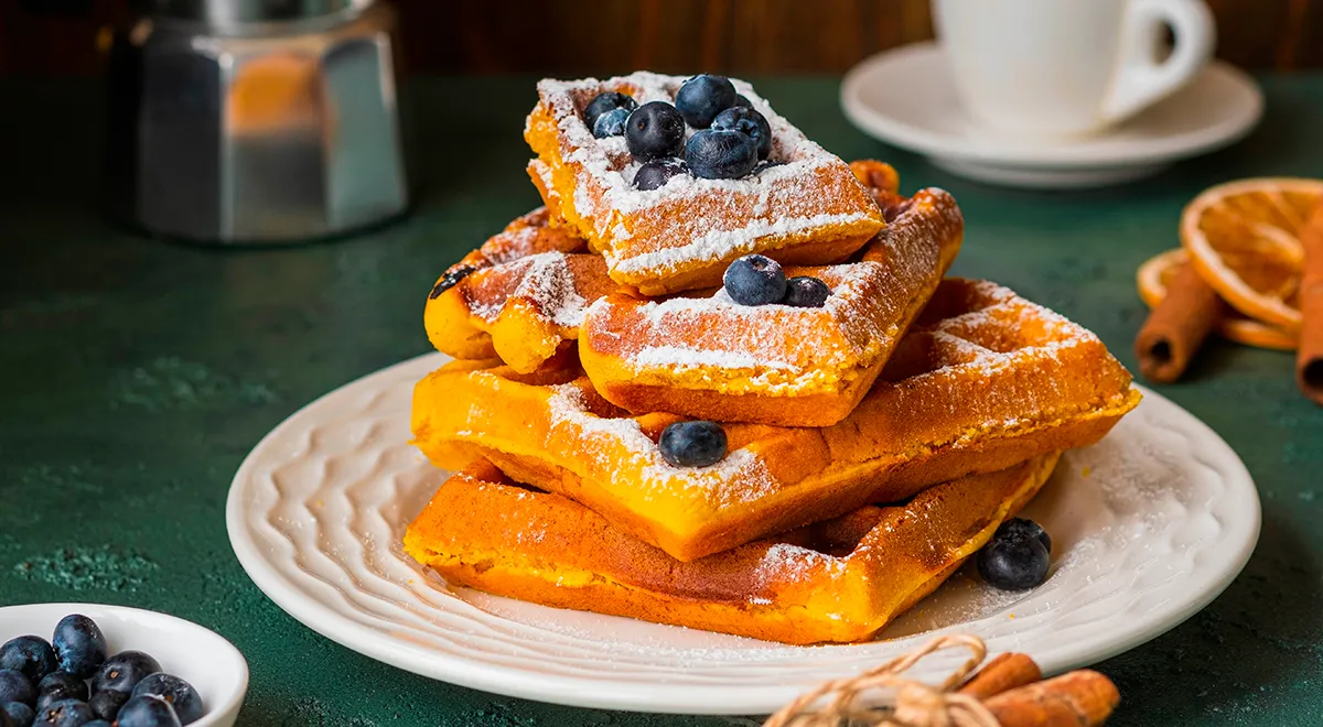 Тыквенные венские вафли