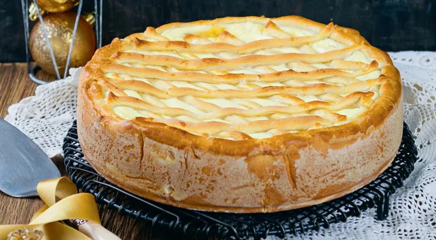 Пирог с творожно-яблочной начинкой - 23 пошаговых фото в рецепте