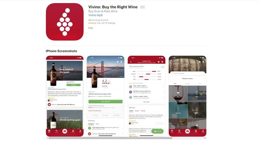 Приложение Vivino