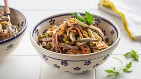 Салат из говяжьего сердца