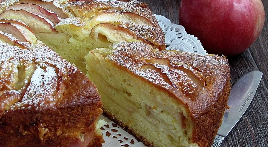 Рецепт пирога на майонезе с яблочной начинкой