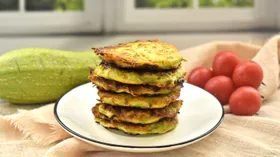 Оладьи из кабачков с рисовой мукой