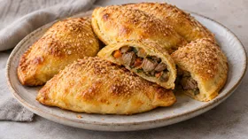 Картофельные пирожки с куриной печенью