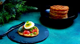 Вафли кабачковые с чеддером низкоуглеводные