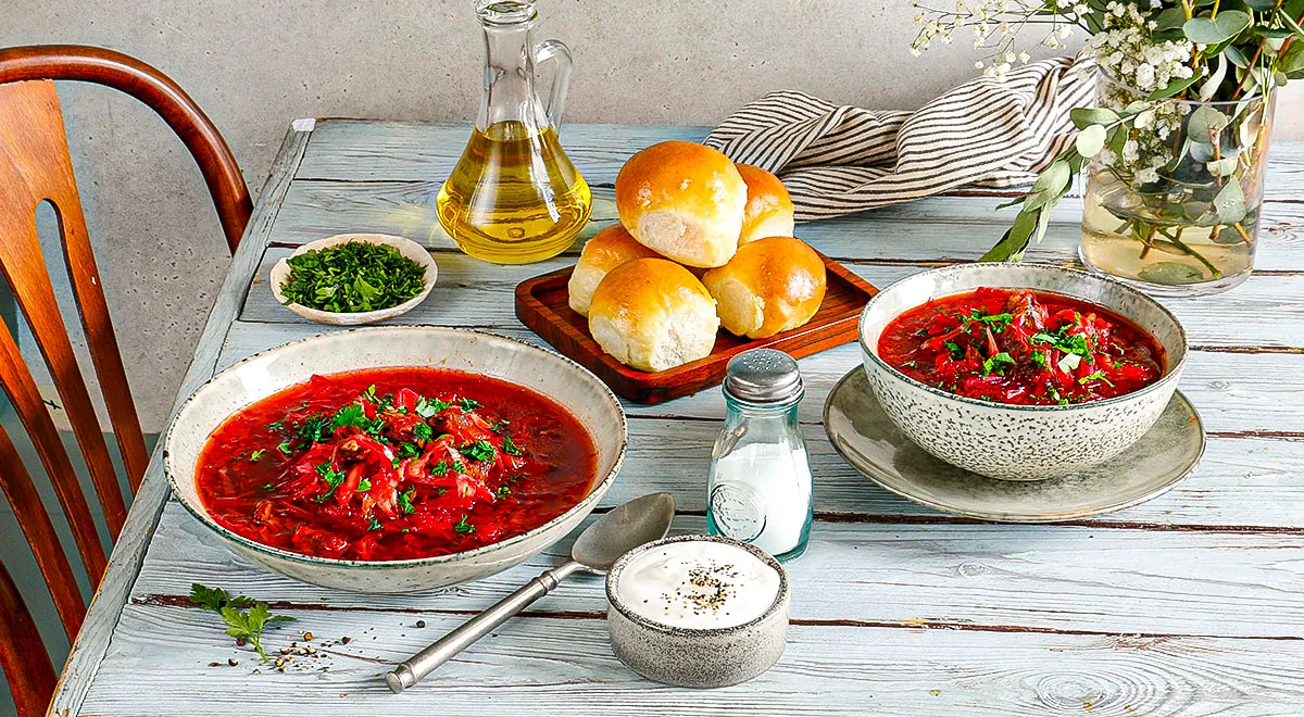 Рецепт вкусного борща с пампушками