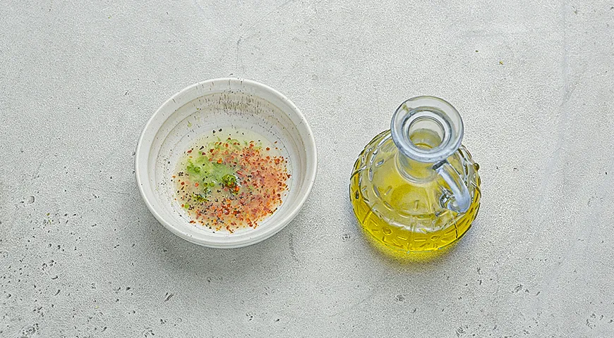 Салат из апельсинов с орехами и печеным перцем