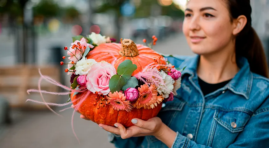 Икебана на тыкве