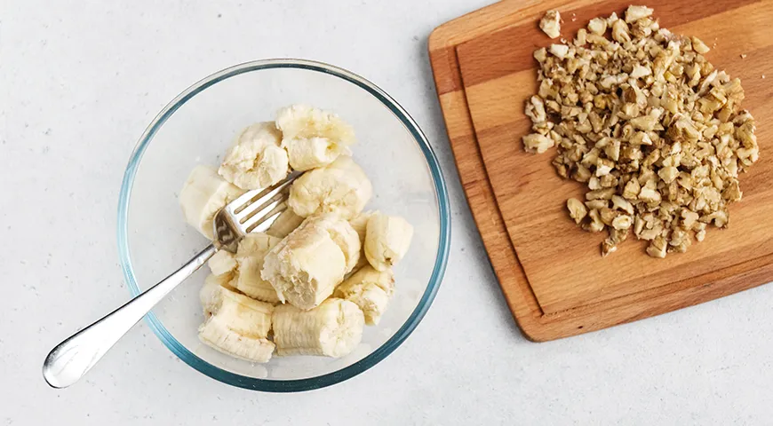 Банановый кекс на кефире