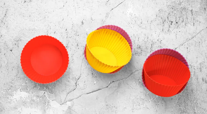 Шоколадные кексы в силиконовых формочках