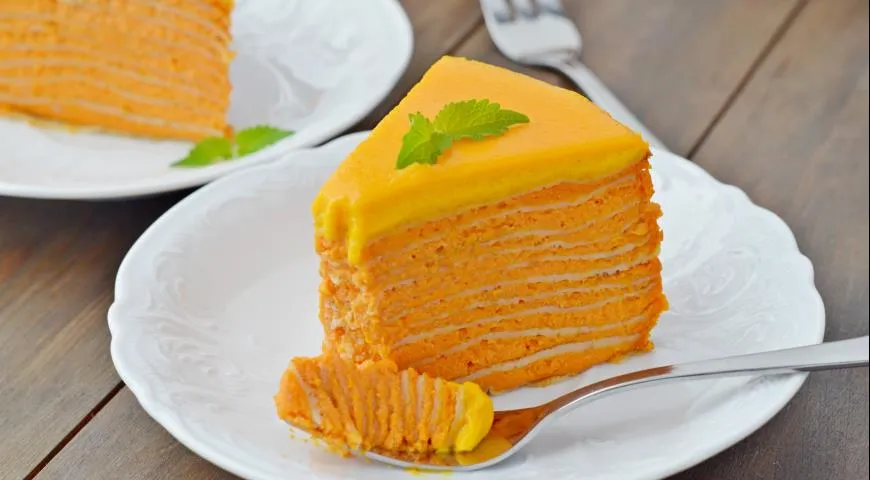 Тыквенная запеканка с блинами