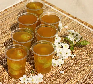 Меню для японского пикника. Виноград в желе