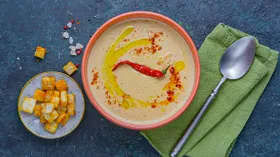 Острый крем-суп из шампиньонов