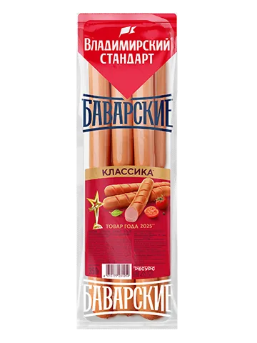 Сосиски Баварские Владимирский стандарт 350 гр