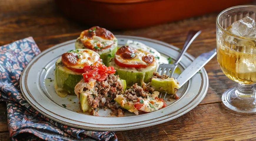 Фаршированные кабачки с мясом 