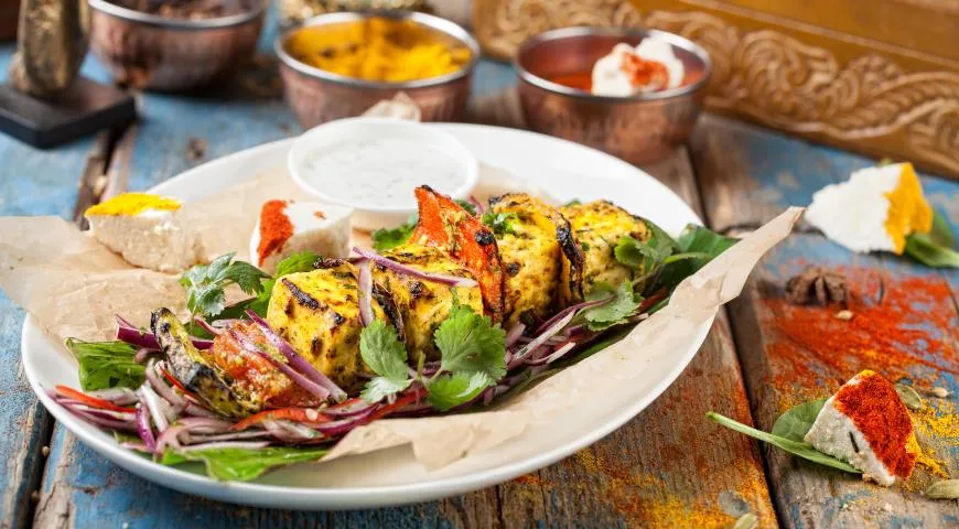 Рецепт панир тикка, сыра запеченного со сладким перцем (можно использовать асафетиду)