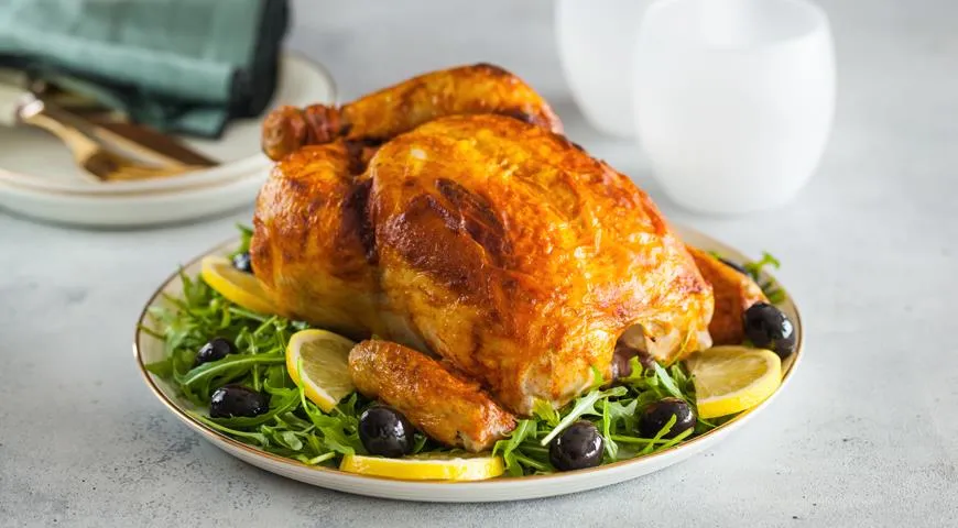 Жареная курица с мятным соусом по-ливански