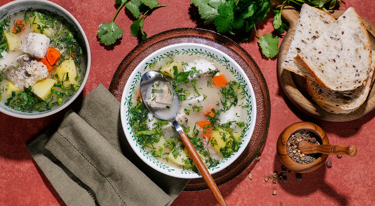 Рецепт вкусной ухи из судака (можно использовать рыбец)