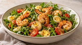 Салат с королевскими креветками