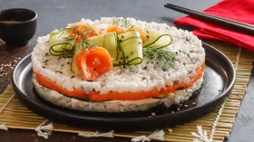 Салат Филадельфия, рецепт с рисовым уксусом