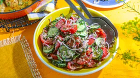 Рецепты с огурцом и грецким орехом