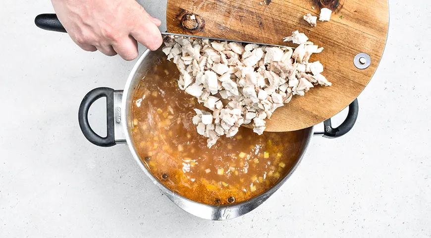 Суп с булгуром и курицей