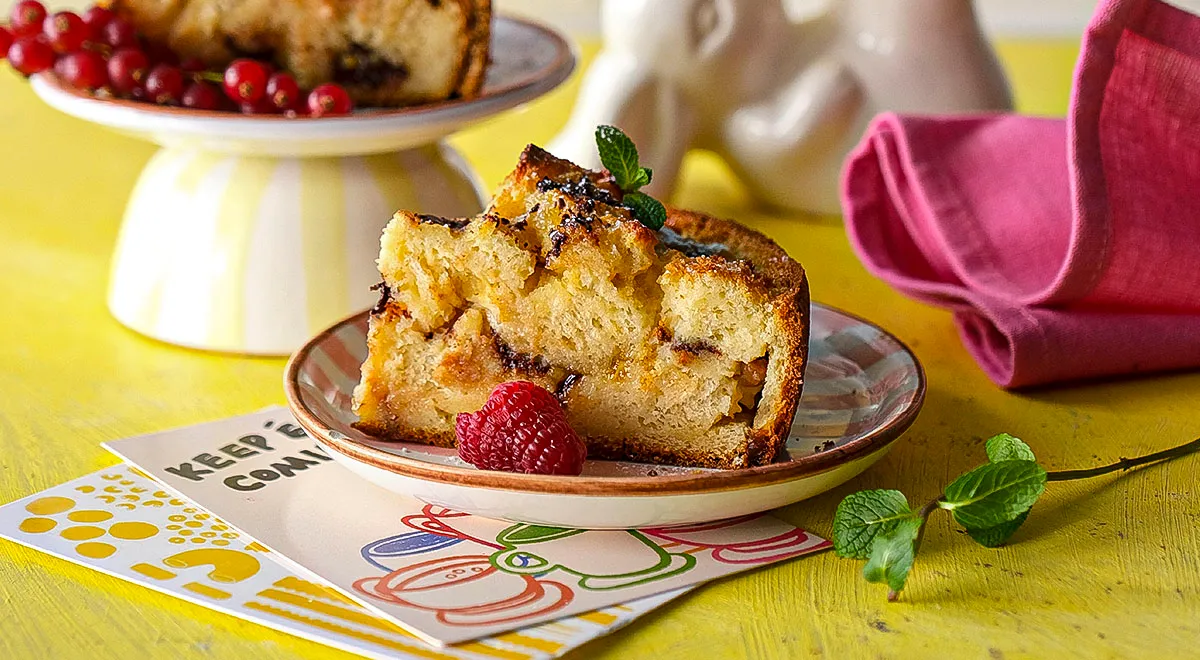 Рецепт пудинга из кулича с мармеладом