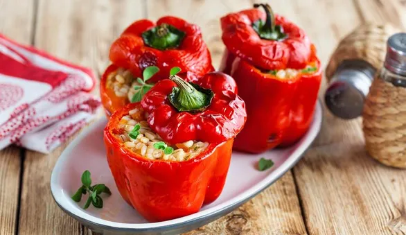 Перец, фаршированный перлотто