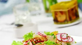 Рецепты с фруктами, орехами и редисом