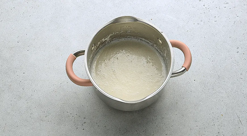 Запеченная манная каша с грушей