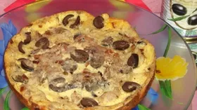 Испанский оливковый омлет  (La tortilla espanola aceitunada)