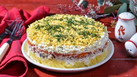 Салат «Мимоза» без майонеза