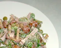 Рецепты с овощами, майонезом и ветчиной