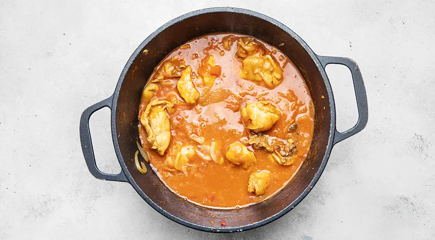Чахохбили из курицы в казане