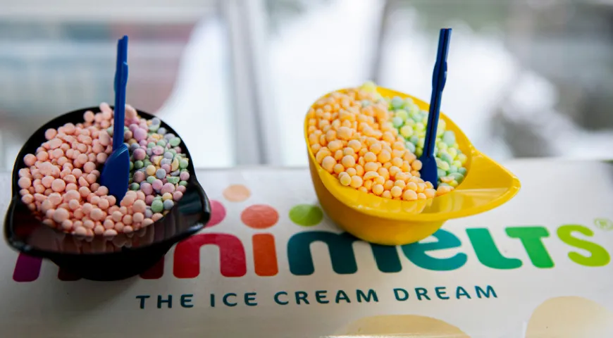 Главным конкурентом Dippin 'Dots является Mini Melts, который позиционирует себя как более изысканный вариант мороженого. Там используется основа с более высоким содержанием молочного жира, благодаря чему его вкус становится более сливочным и насыщенным