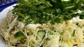 Селёдка под Зелёной шубой с сыром и без свеклы