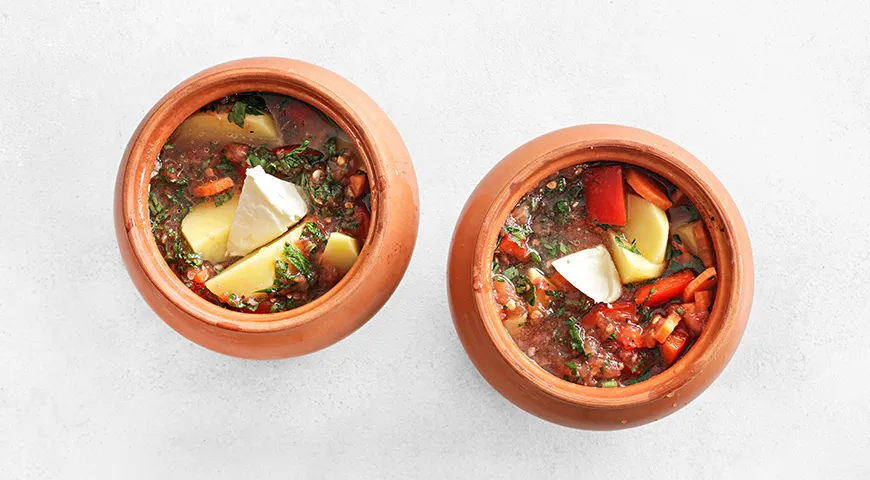 Говядина в горшочках, пошаговый рецепт с фото на 699 ккал